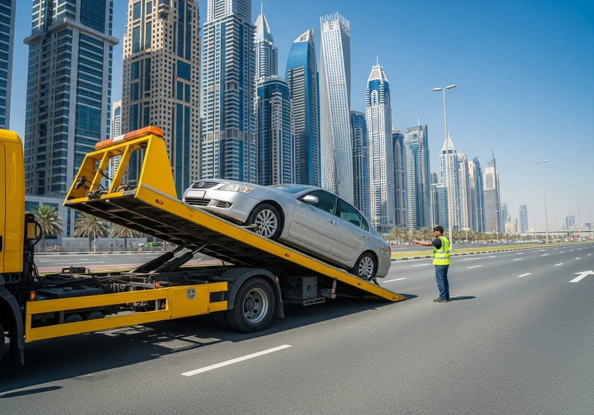 Illustration for the article: Car Recovery in Dubai: Costs, Options, and What to Expect