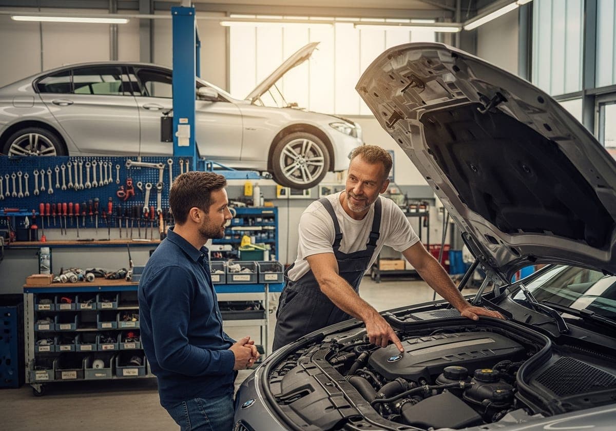 Illustration for the article: Dealer vs. Independent Garage in Dubai: Which Should You Choose?